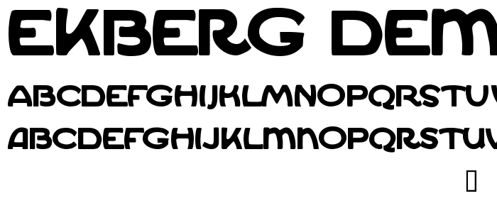 Ekberg Demo font